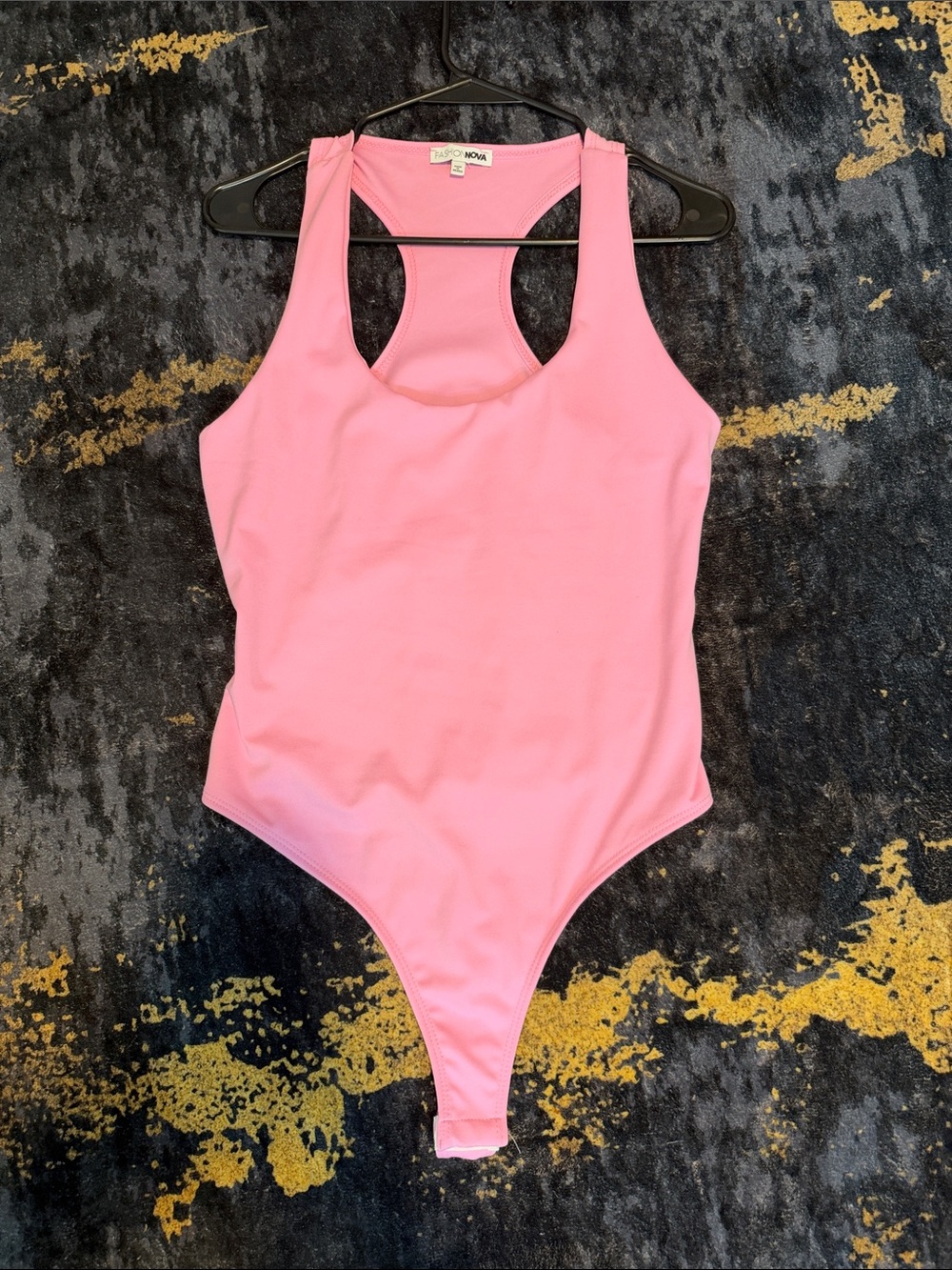 Fashion Nova Pink Racerback Bodysuit